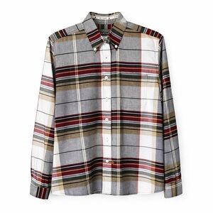 ROCKIES VINTAGE WESTERN PLAID LONG SLEEVE SHIRT size large